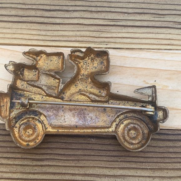 Vintage Westies in a Car Brooch Pin - Picture 5 of 5
